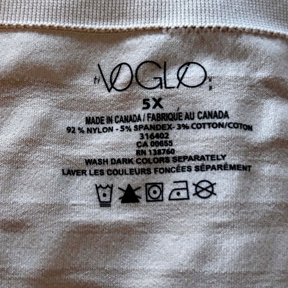 BRIEFS, NYLON SPANDEX COTTON, NUDE STRIPE, SIZE 5X, SEAMLESS, MADE IN CANADA!, - Picture 3 of 4